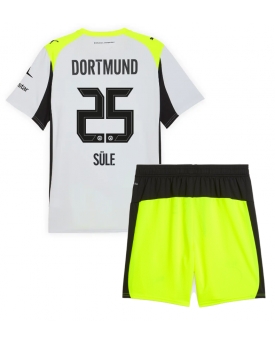 Billige Fotballdrakt Borussia Dortmund Niklas Sule #25 Replika Bortedraktsett Barn 2025-26 Kortermet (med bukser)